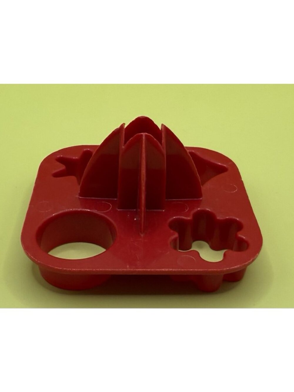 Vintage Tupperware #730 Red Small Cookie Appetizer Canapé Cheese Cutter